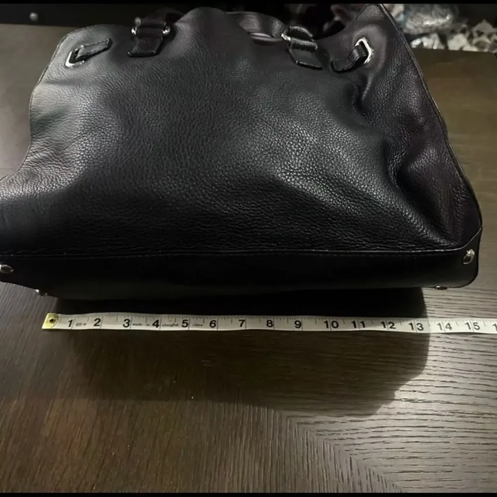 Authentic Michael Kors Hamilton Bag - Black Leather with crossbody strap